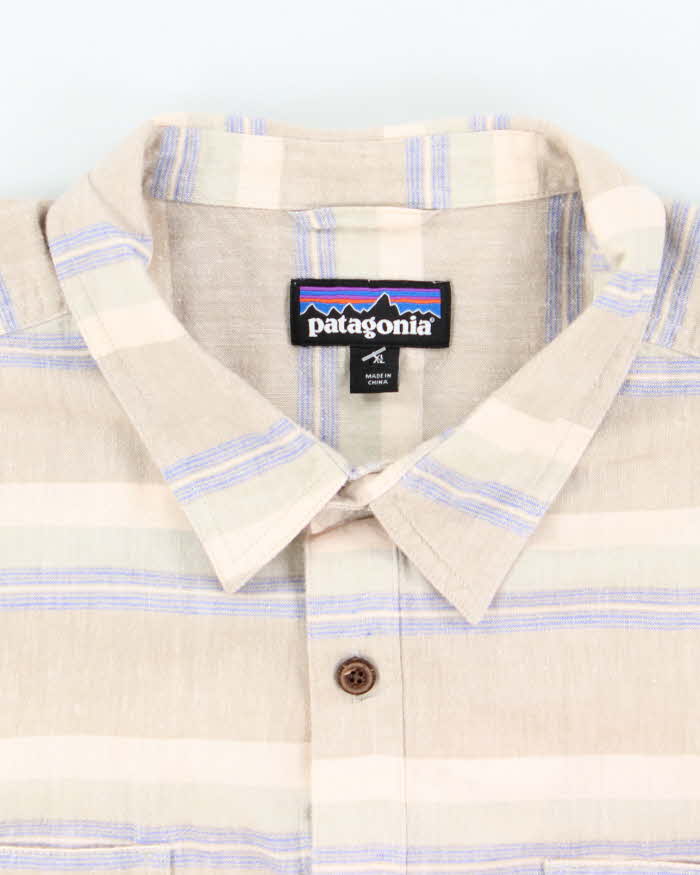 Vintage 2000's Patagonia Striped Short Sleeve Shirt - XL