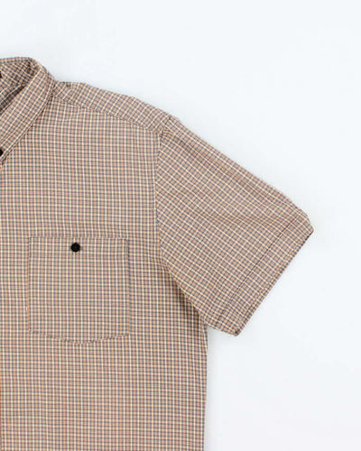 Vintage Y2K Stussy Check Patterned Short Sleeve Shirt - L