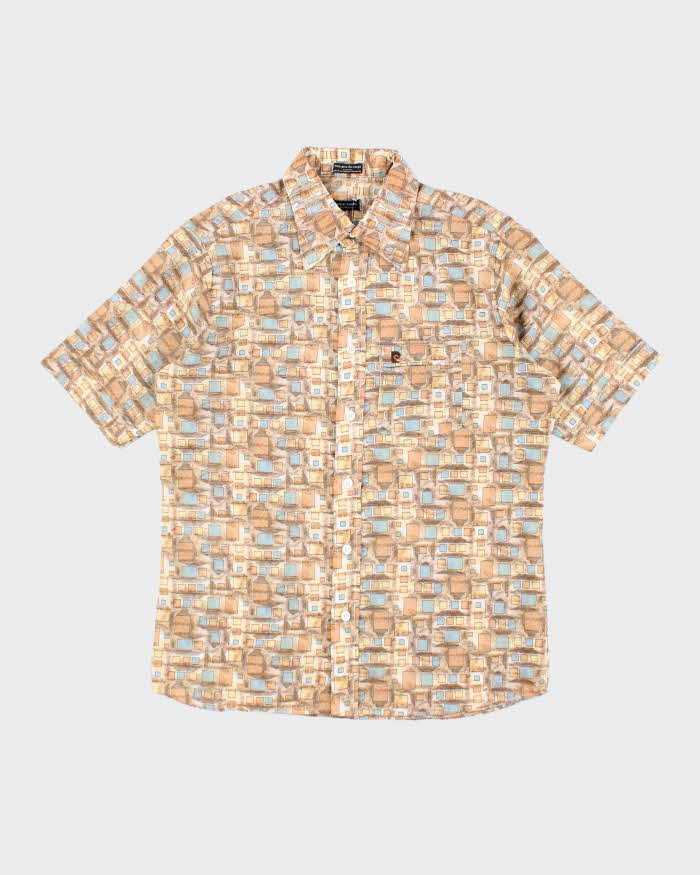 Vintage 80's Pierre Cardin Lightweight Patterned Short Sleeve Shirt - L