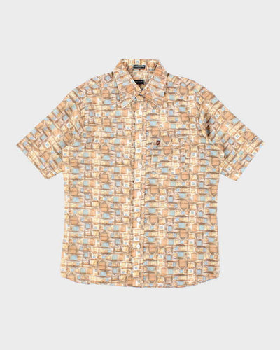 Vintage 80's Pierre Cardin Lightweight Patterned Short Sleeve Shirt - L