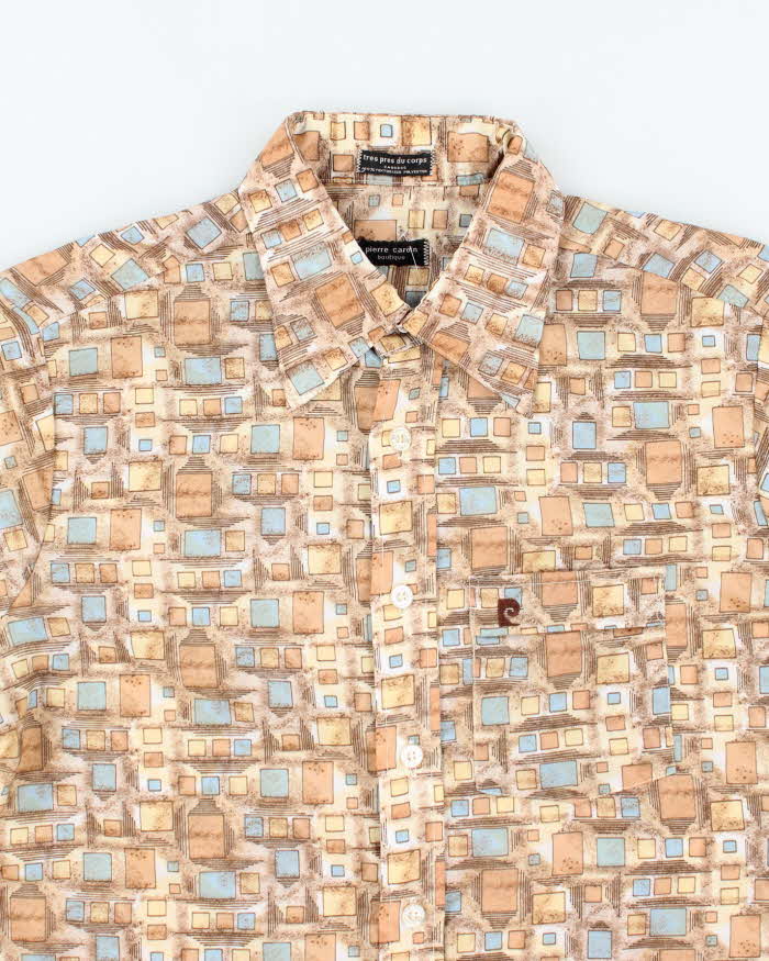 Vintage 80's Pierre Cardin Lightweight Patterned Short Sleeve Shirt - L