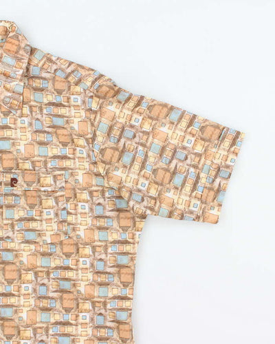 Vintage 80's Pierre Cardin Lightweight Patterned Short Sleeve Shirt - L