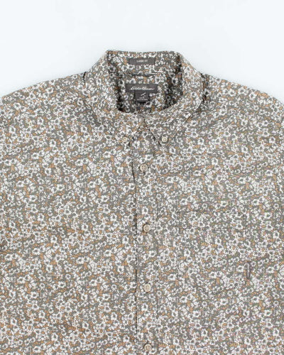 Vintage 2000's Eddie Bauer Floral Print Short Sleeve Shirt - L