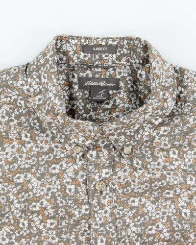 Vintage 2000's Eddie Bauer Floral Print Short Sleeve Shirt - L