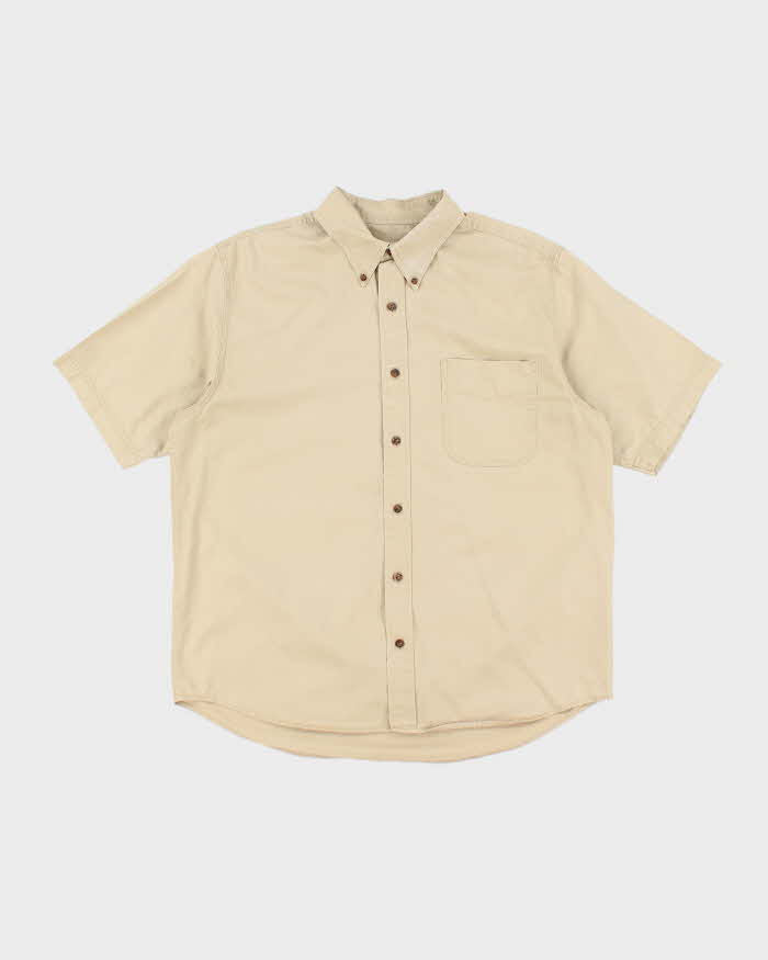 Vintage 2000's Eddie Bauer Heavyweight Plain Short Sleeve Shirt - L