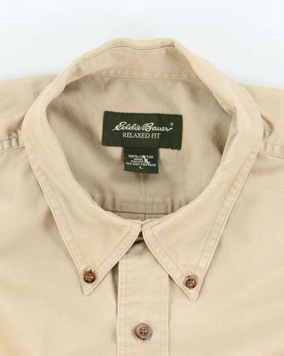 Vintage 2000's Eddie Bauer Heavyweight Plain Short Sleeve Shirt - L