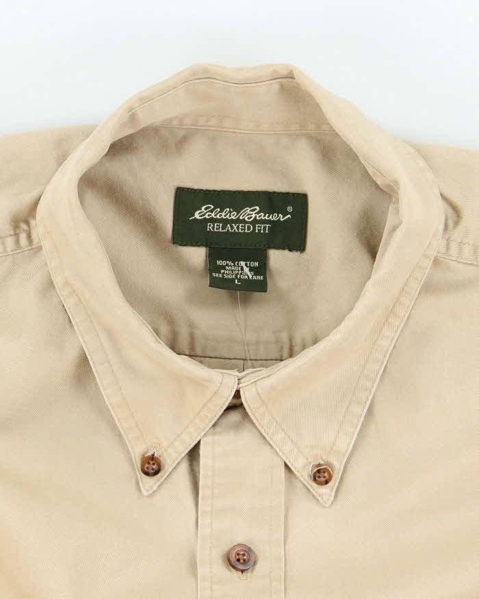 Vintage 2000's Eddie Bauer Heavyweight Plain Short Sleeve Shirt - L