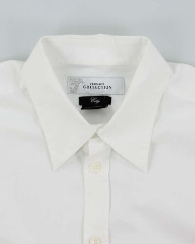 Vintage Versace Collection City White Luxury Shirt - L