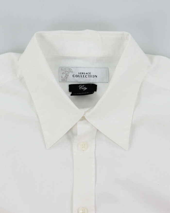 Vintage Versace Collection City White Luxury Shirt - L