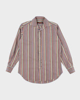 Vintage Etro Milano Striped Long Sleeve Button Up Shirt - L