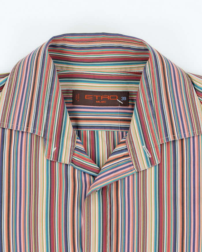 Vintage Etro Milano Striped Long Sleeve Button Up Shirt - L