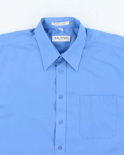 Vintage 2000's Balmain Paris Plain Button Up Work Shirt - L