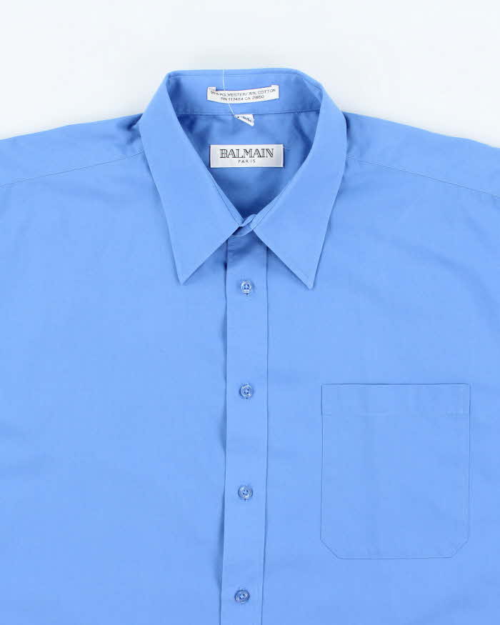 Vintage 2000's Balmain Paris Plain Button Up Work Shirt - L