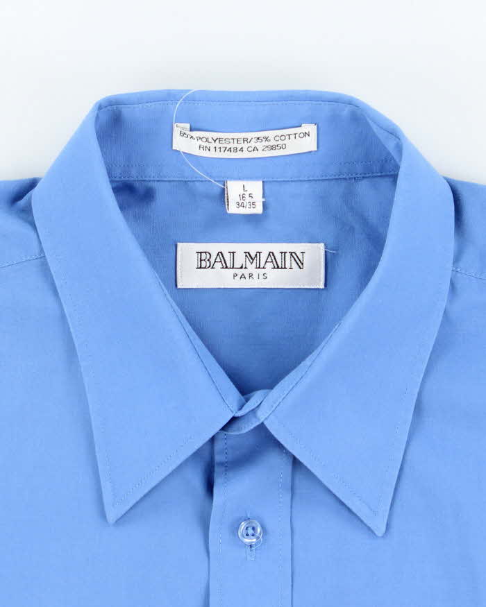 Vintage 2000's Balmain Paris Plain Button Up Work Shirt - L
