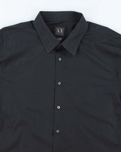 Vintage 2000's Armani Exchange Plain Button Up Long Sleeve Shirt - XXL