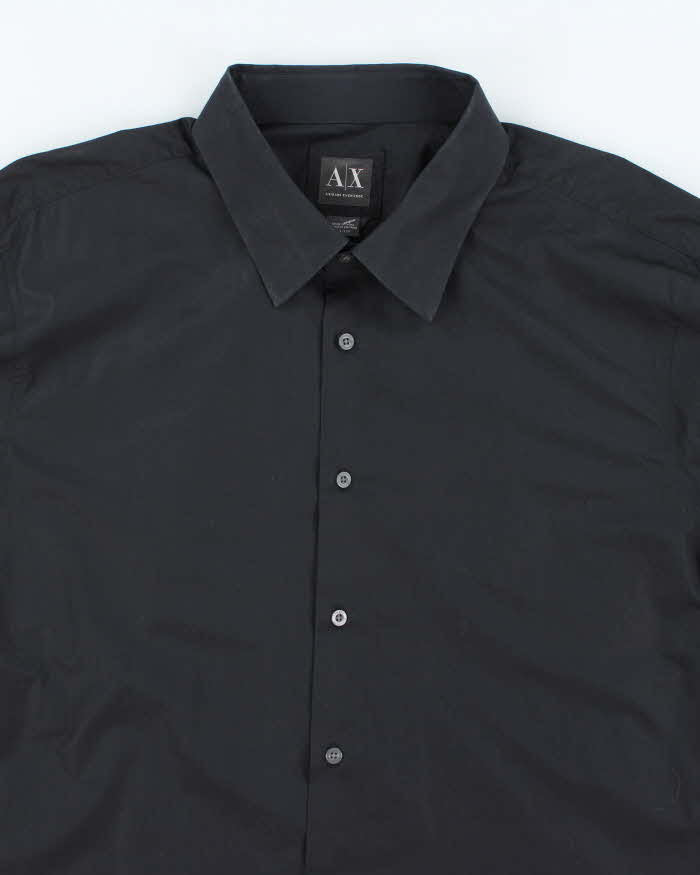 Vintage 2000's Armani Exchange Plain Button Up Long Sleeve Shirt - XXL
