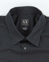 Vintage 2000's Armani Exchange Plain Button Up Long Sleeve Shirt - XXL