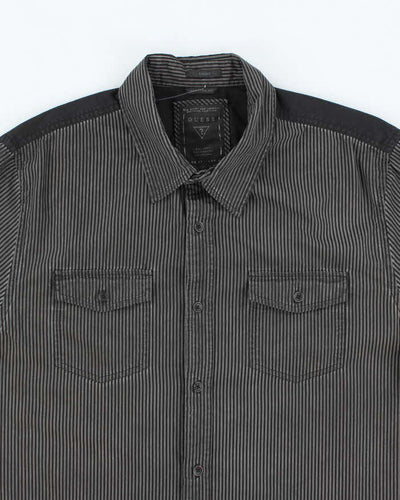 Vintage Y2k 00s Guess Stripe Long Sleeve Shirt - L