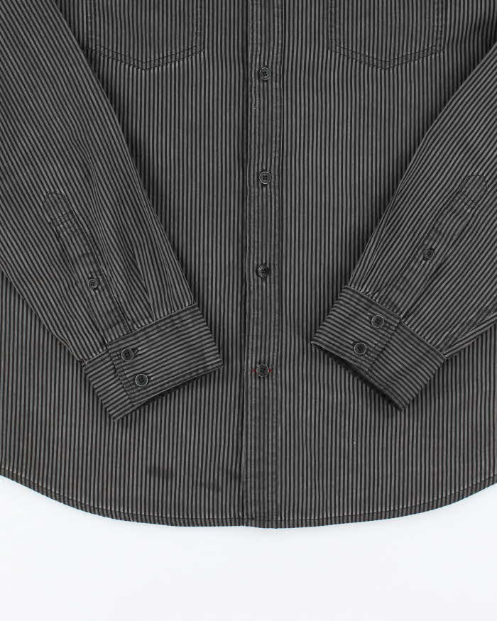 Vintage Y2k 00s Guess Stripe Long Sleeve Shirt - L