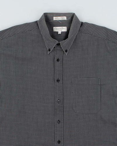 Vintage Christian Dior Check Long Sleeve Shirt - XXL