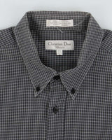 Vintage Christian Dior Check Long Sleeve Shirt - XXL