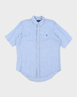 Vintage 2000's Ralph Lauren Ocean Wash Linen Striped Shirt - L