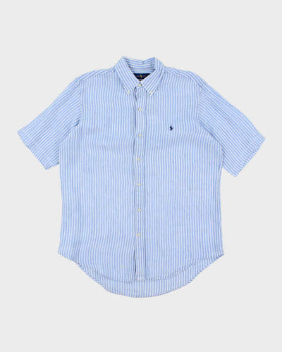 Vintage 2000's Ralph Lauren Ocean Wash Linen Striped Shirt - L