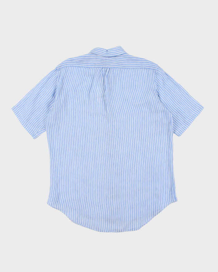 Vintage 2000's Ralph Lauren Ocean Wash Linen Striped Shirt - L