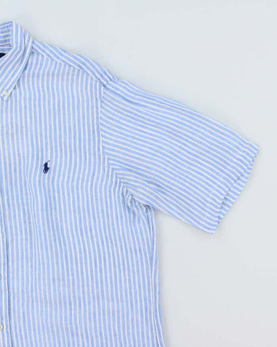 Vintage 2000's Ralph Lauren Ocean Wash Linen Striped Shirt - L