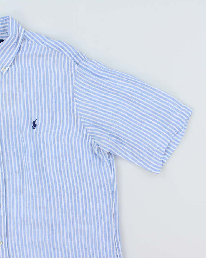 Vintage 2000's Ralph Lauren Ocean Wash Linen Striped Shirt - L