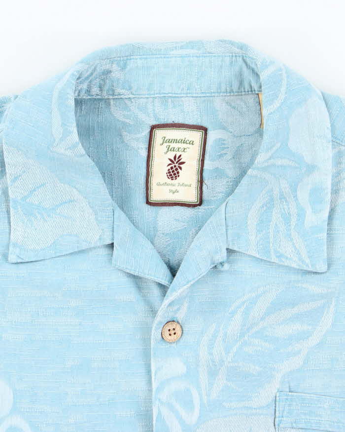 Vintage 2000's Jamaica Jaxx Silk Patterned Hawaiian Shirt - M