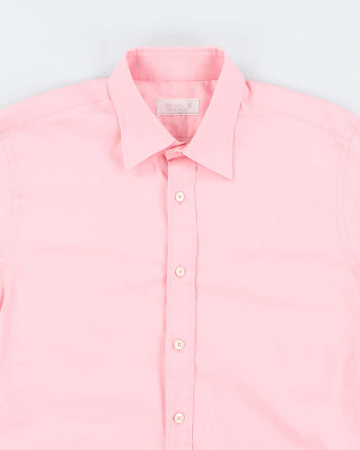 Vintage Prada Long Sleeve Plain Button Up Shirt - L