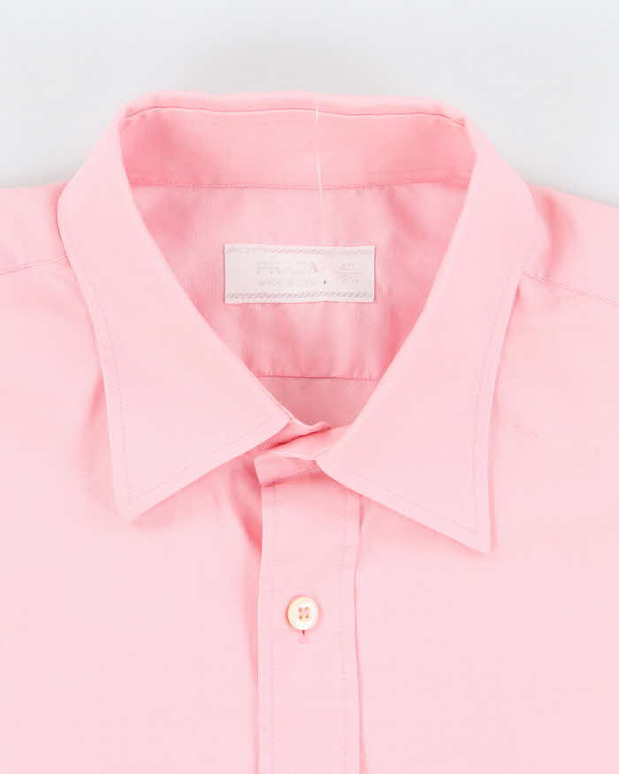 Vintage Prada Long Sleeve Plain Button Up Shirt - L
