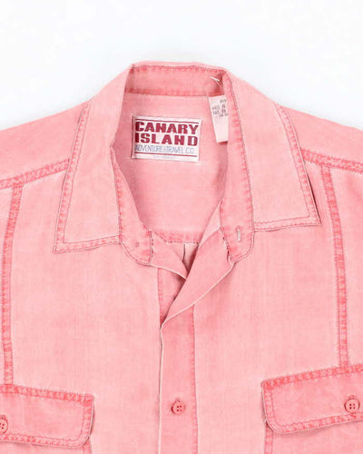 Vintage 90's Canary Island Silk Oversized Shirt - M