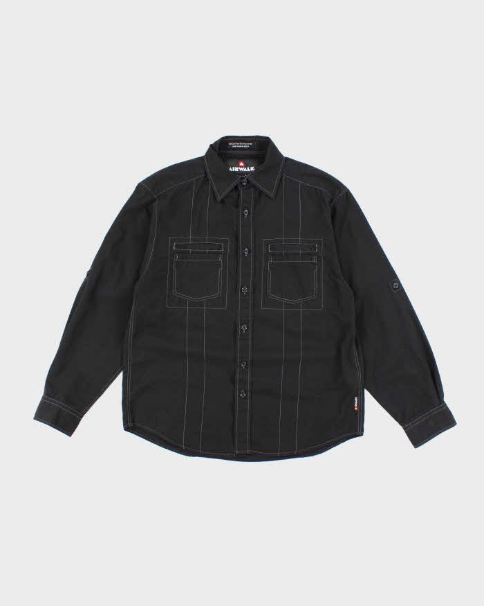 Vintage Y2K Air Walk Contrast Stitch Button Up Shirt - M