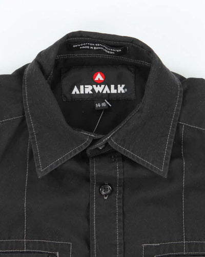 Vintage Y2K Air Walk Contrast Stitch Button Up Shirt - M