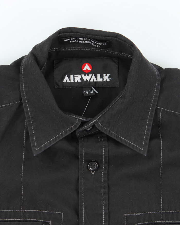 Vintage Y2K Air Walk Contrast Stitch Button Up Shirt - M