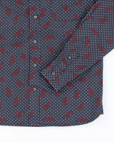 Vintage Fred Perry Patterned Long Sleeve Shirt - M
