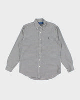 Vintage Ralph Lauren Button Up Patterned Long Sleeve Shirt - M