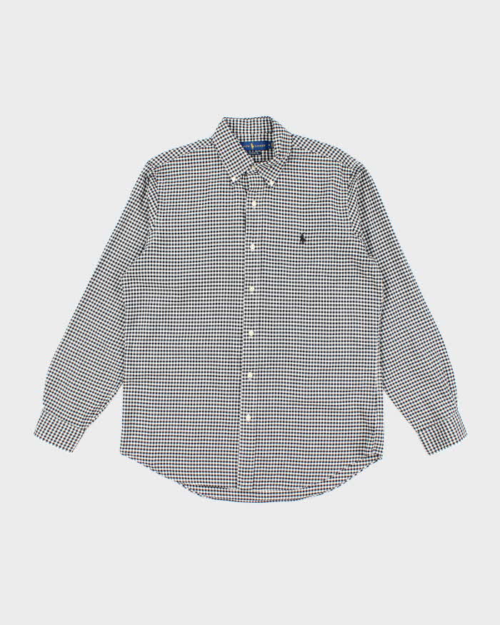 Vintage Ralph Lauren Button Up Patterned Long Sleeve Shirt - M