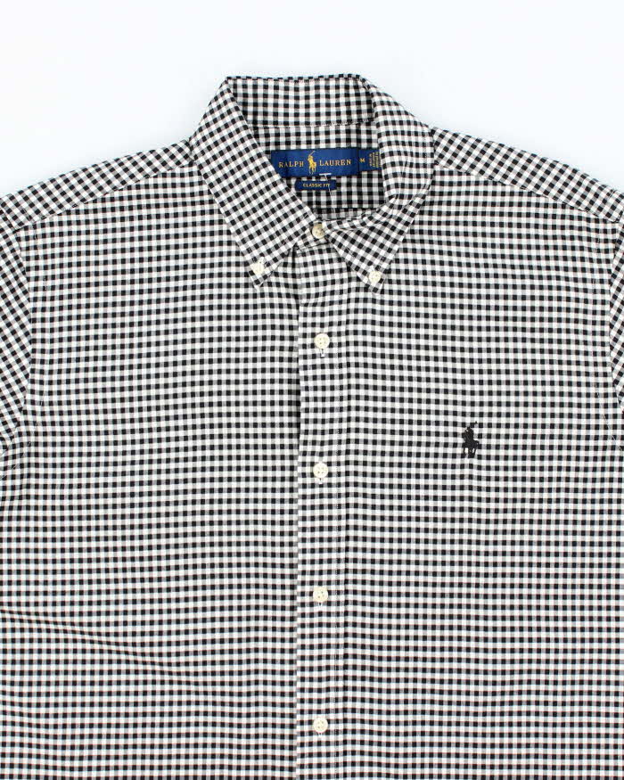 Vintage Ralph Lauren Button Up Patterned Long Sleeve Shirt - M