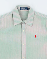 Vintage 90's Ralph Lauren Striped Button Up Shirt - XL