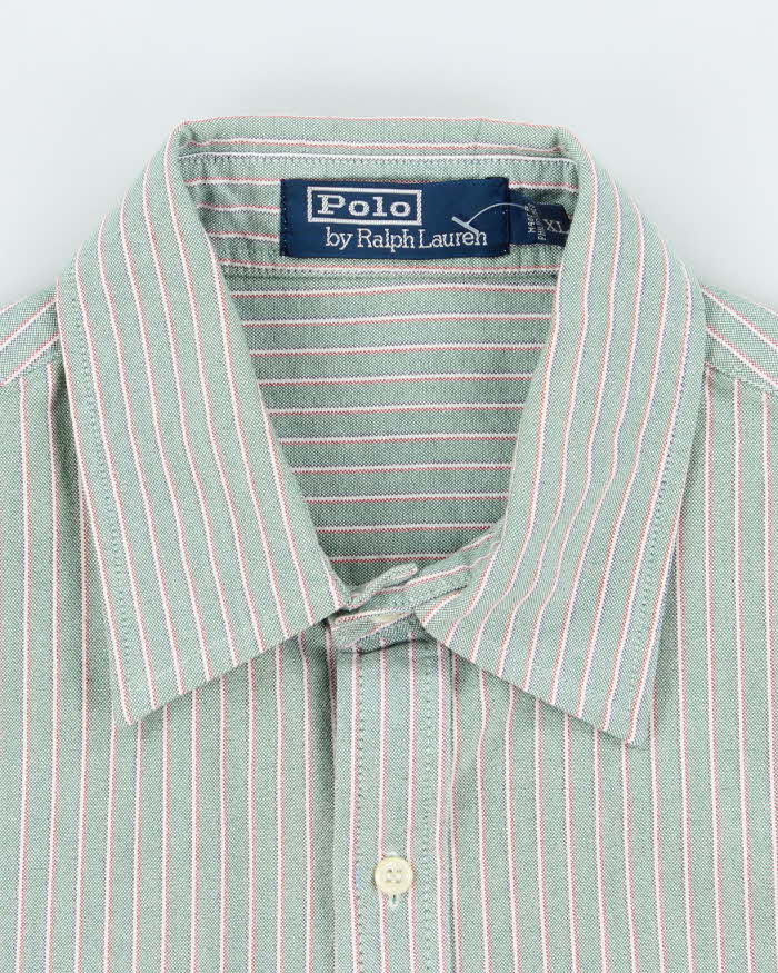 Vintage 90's Ralph Lauren Striped Button Up Shirt - XL