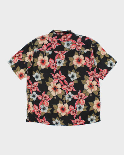 Vintage 90's Modern Image Floral Patterned Silk Hawaiian Shirt - XL