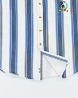 Vintage 90's Disney Embroidered Striped Short Sleeve Shirt - M