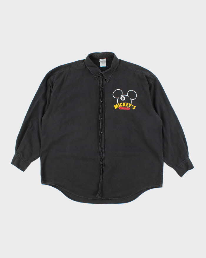 Vintage 90's Mickey Mouse Billiards Graphic Shirt - XL