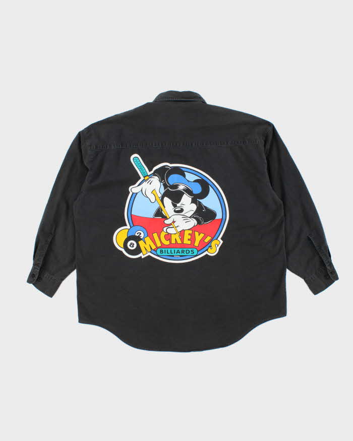 Vintage 90's Mickey Mouse Billiards Graphic Shirt - XL