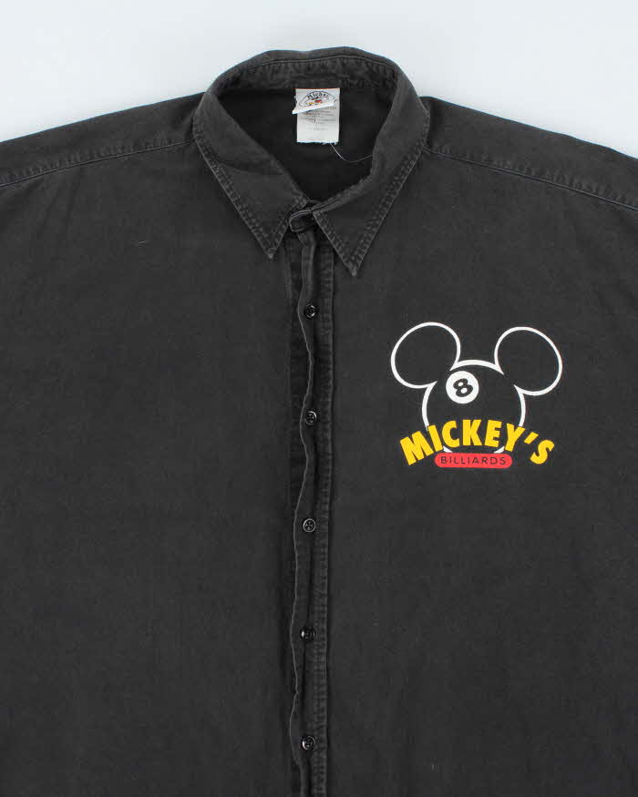 Vintage 90's Mickey Mouse Billiards Graphic Shirt - XL