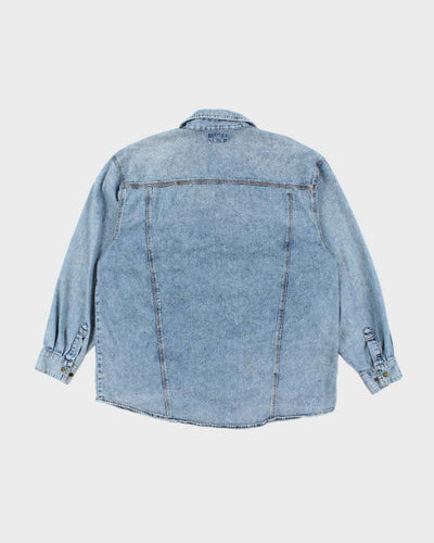 Vintage John Baner Lace-up Denim Shirt - XL
