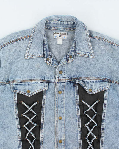 Vintage John Baner Lace-up Denim Shirt - XL